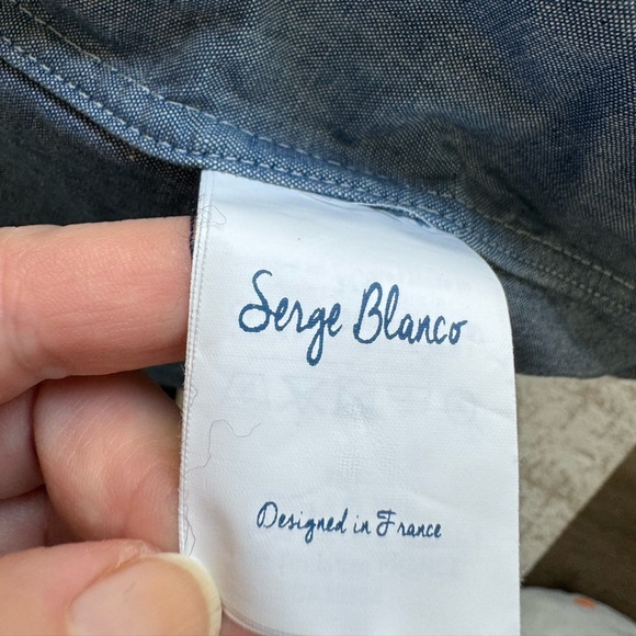 Serge Blanco Mens XL Limit Edition Play multicolor Button up Shirt long sleeve - Picture 4 of 12